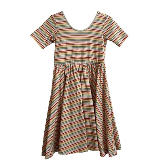 Alice + Ames rainbow stripe ballet dress